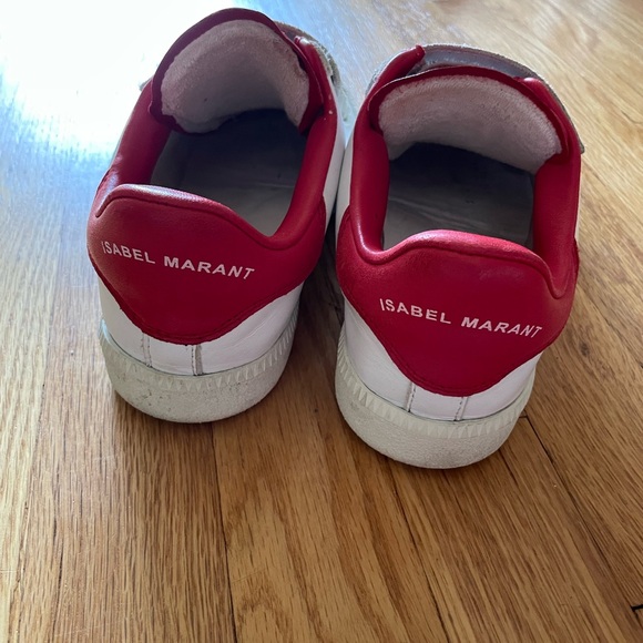 Isabel Marant Red and White Velcro Sneakers 36 - Picture 4 of 5